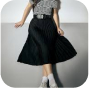 Pleated Midi Skirt